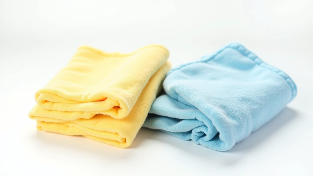 Worn out cleaning supplies next to new replacement items showing the difference in quality